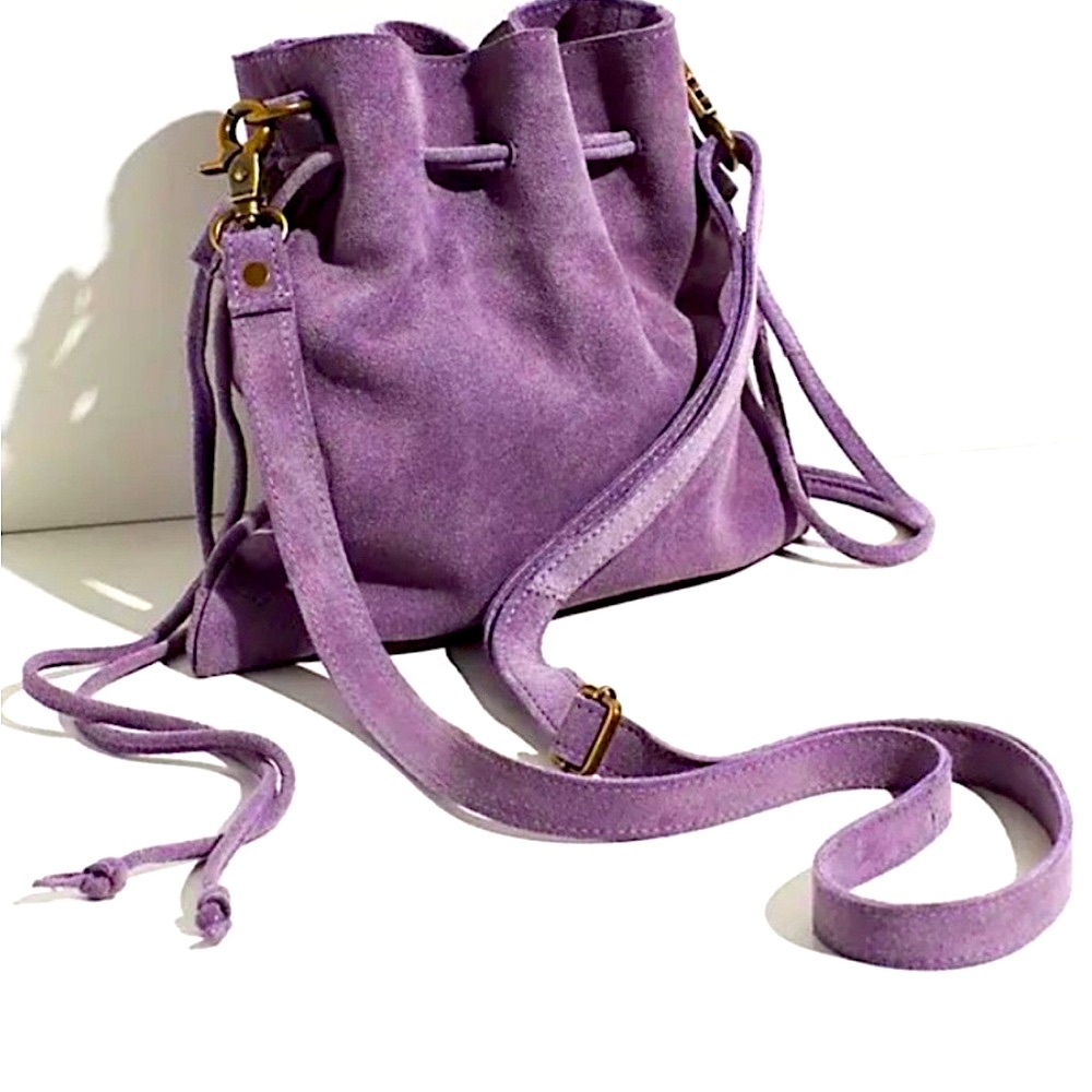 Free People Purple Suede Billie Crossbody Bag